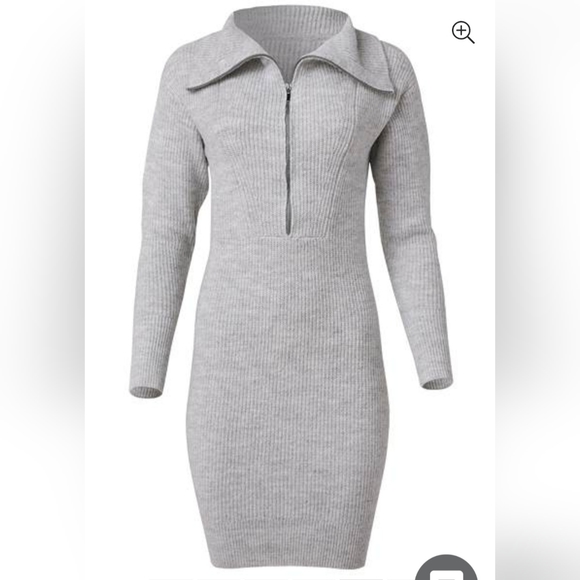 Zip front sweater dress - Picture 4 of 8